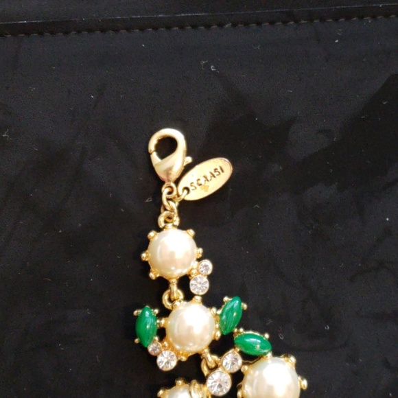 Green and pearl bracelet Christmas - Picture 2 of 4
